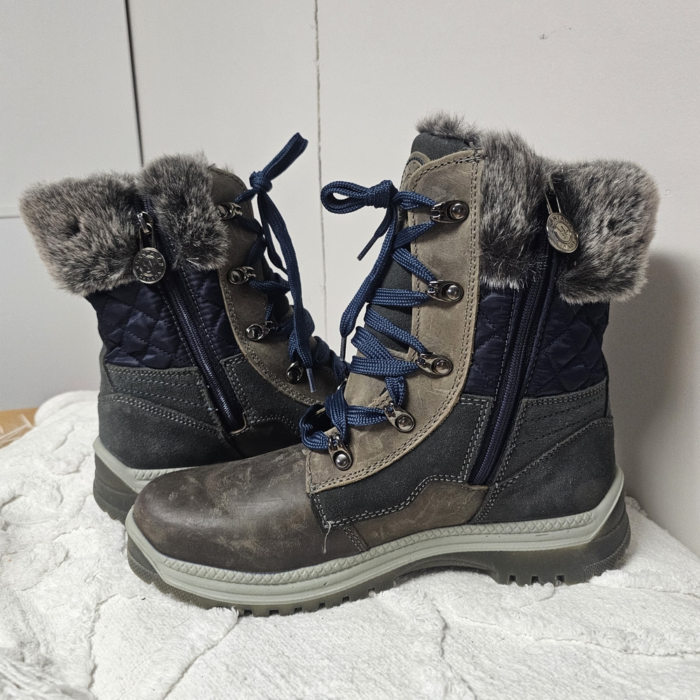 Santana Canada Maleo Made in Italy Winter Fur Weatherproof Boots Women‎ Size 9 - Picture 5 of 15
